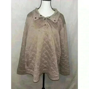 Marmot Roice Quilted Long Sleeve Sweatshirt with Snap Buttons Women's Size 3X‎